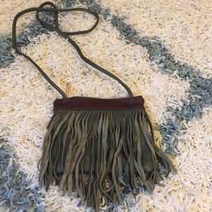 Leather Fringe Cross-Body Bag